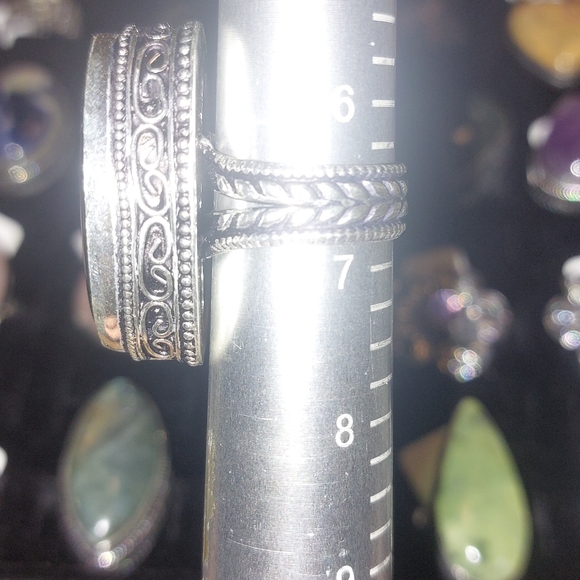 Silver Sheen Obsidian Ring Size 6.5 - Picture 7 of 7